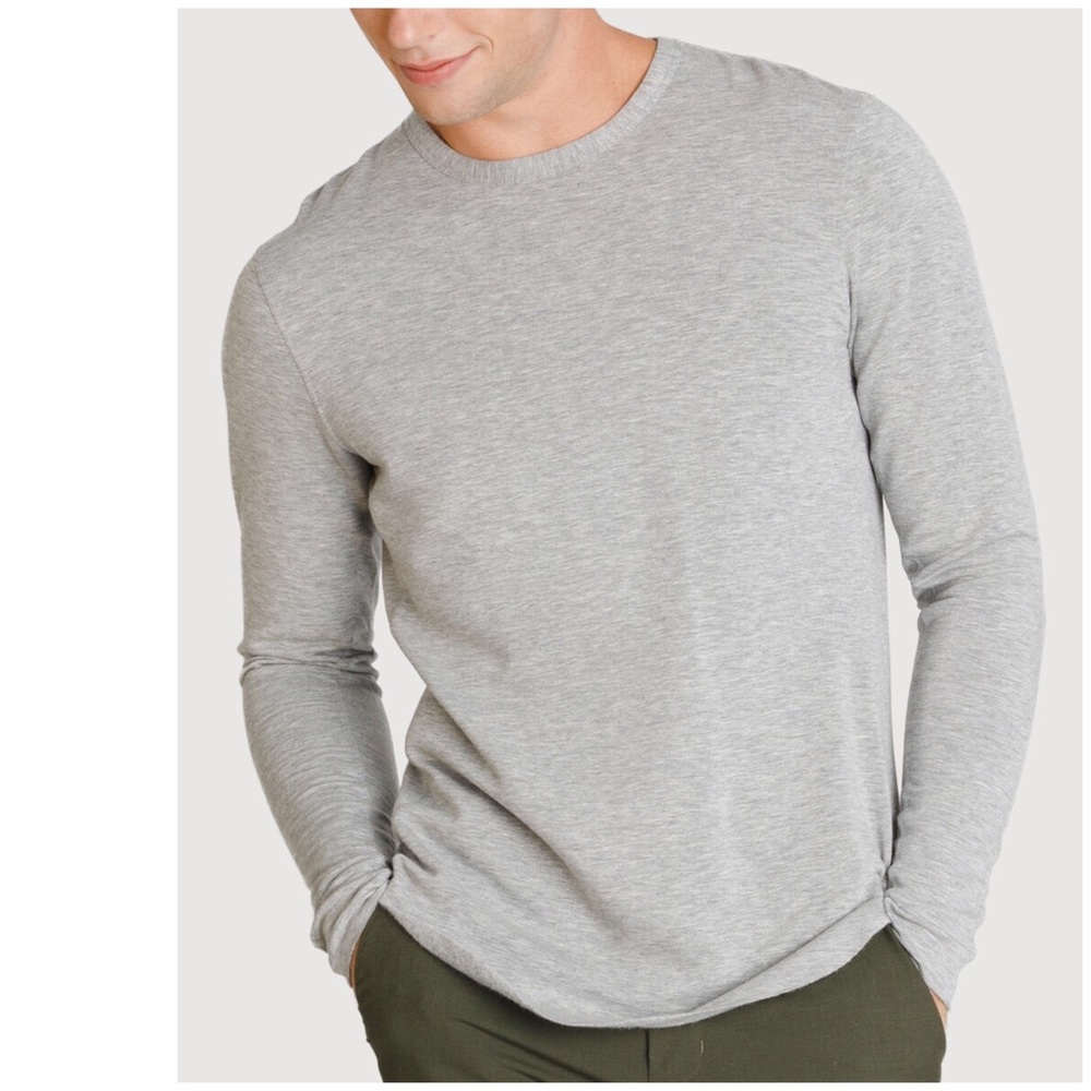 SOLD 🚫 KIT AND ACE Brushed Terry Raw Hem Gray Top